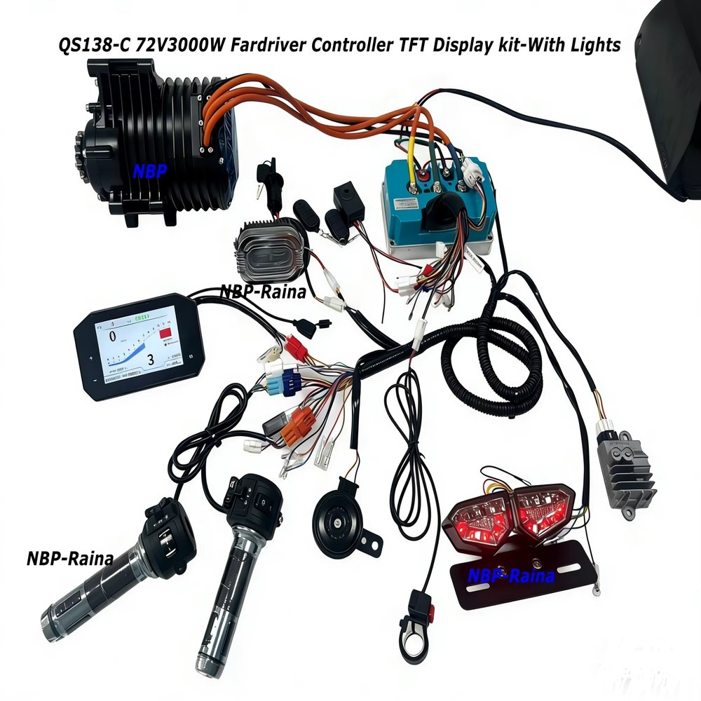 Kit de motor central de 72V e  - Mid Drive Motor Kit 72V 3000W avaliação e preço